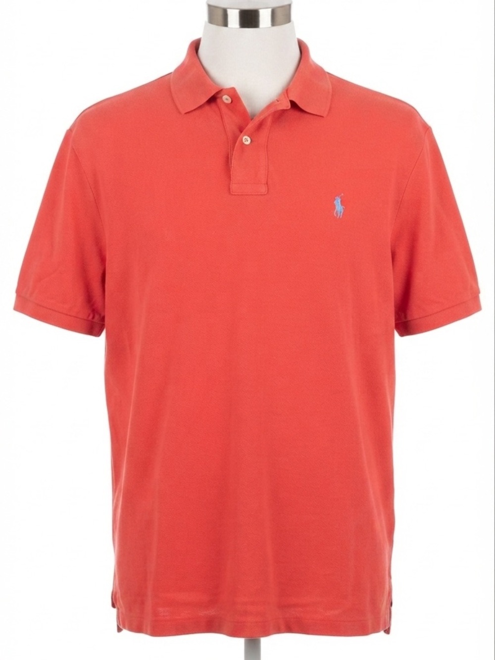 Ralph Lauren Men's Bright Red Polo with Blue Pony XLT